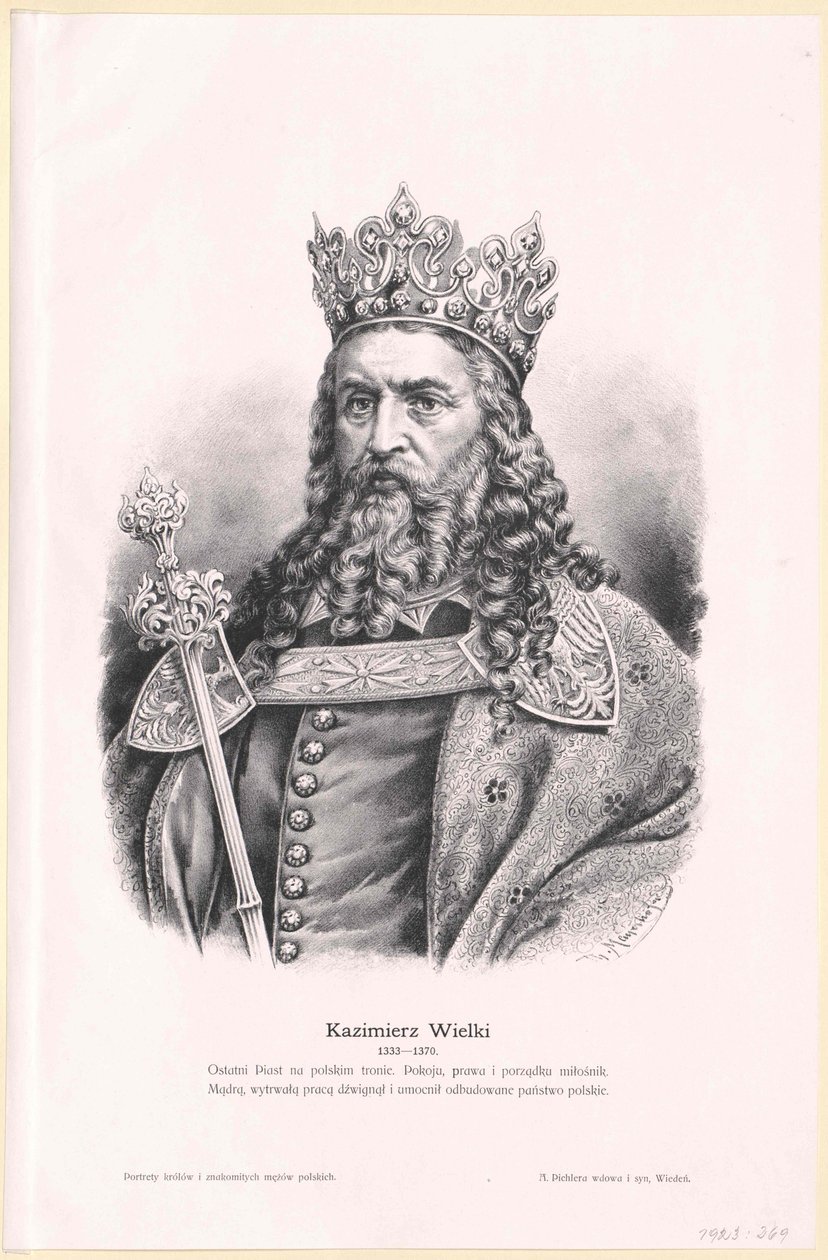 El gran rey de Polonia Casimiro III de Artist Unknown
