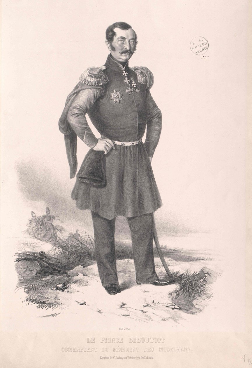 ¿Vasily Osipov Conde Bebutov de Artist Unknown