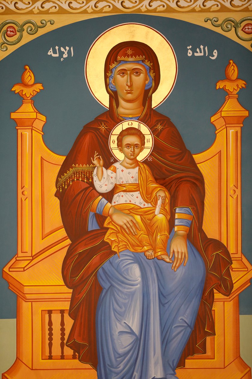 Virgen con el Niño. Iglesia de San Elie, Rabieh, 2022 (foto) de Artist Unknown