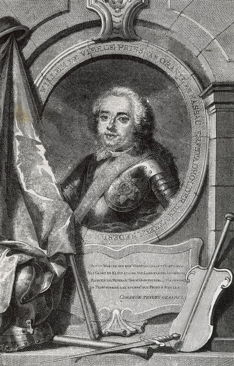 WILLIAM IV (1711-1751). Primer estadista hereditario de los Países Bajos. Grabado. de Artist Unknown
