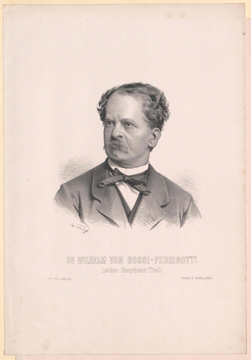 Wilhelm Bossi-Fedrigotti de Belmonte (imprimir) de Artist Unknown