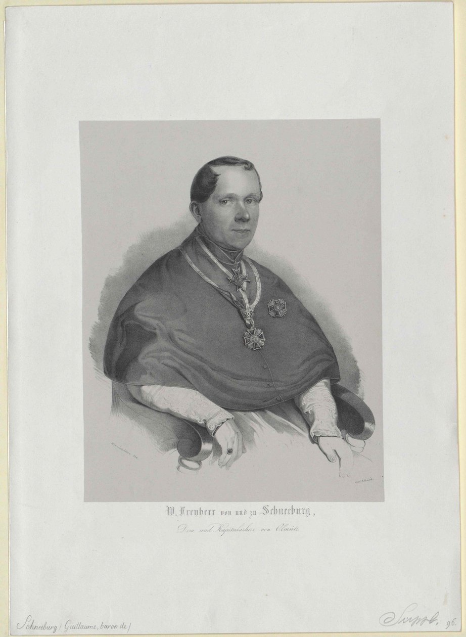 Wilhelm barón de Schneeburg a Salthaus y disco de Artist Unknown