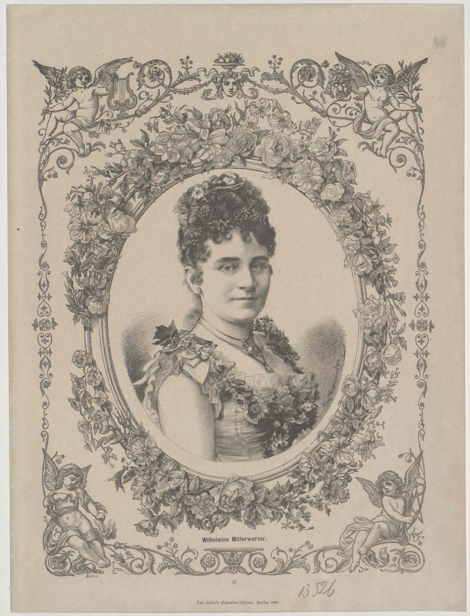 Wilhelmine Mitterwurzer (imprimir) de Artist Unknown