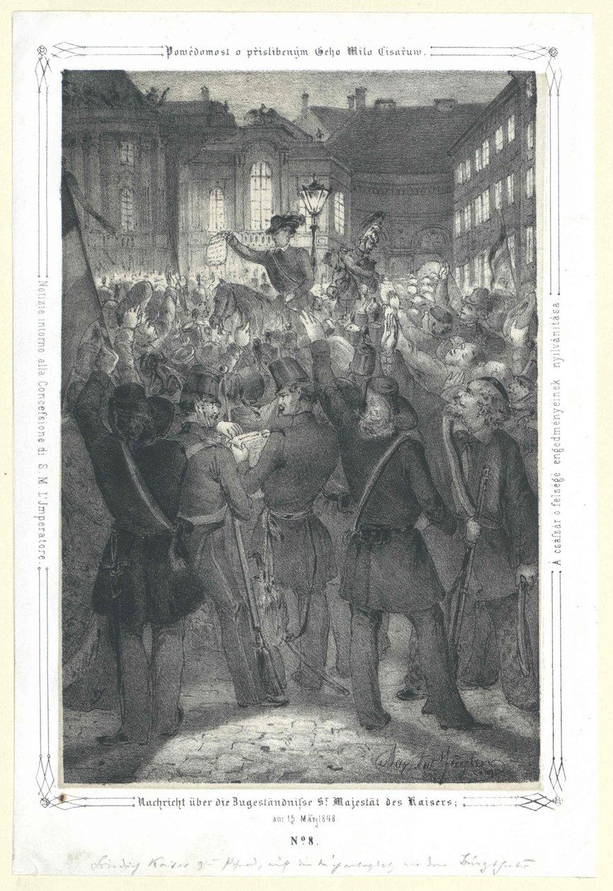 Palabra a través de la concesión Señor majestad del emperador a 15 de mayo 1848 de Artist Unknown