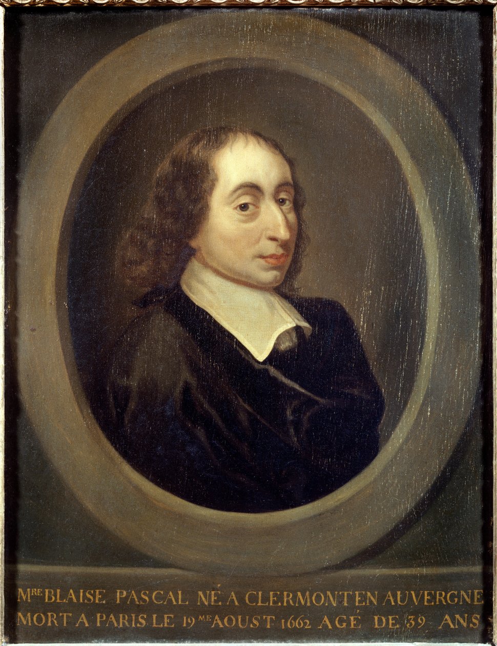 retrato de Blaise Pascal (1623-1662) (óleo sobre lienzo) de Artist Unknown