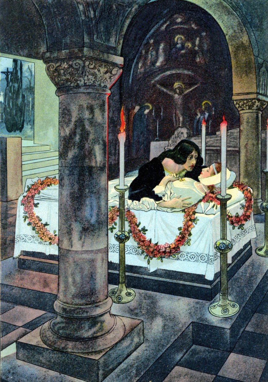 Romeo y Julieta, c.1880 (grabado) de Artus Scheiner