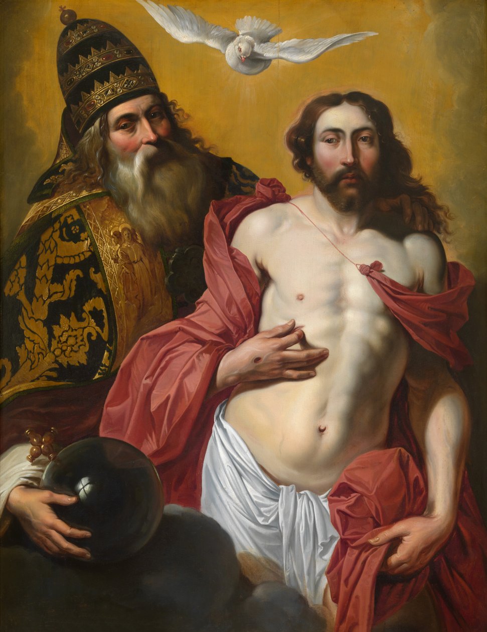 La Santísima Trinidad (óleo sobre tabla) de Artus Wolfaerts or Wolffort