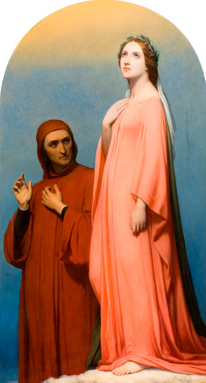 La visión: Dante y Beatriz, 1846 de Ary Scheffer