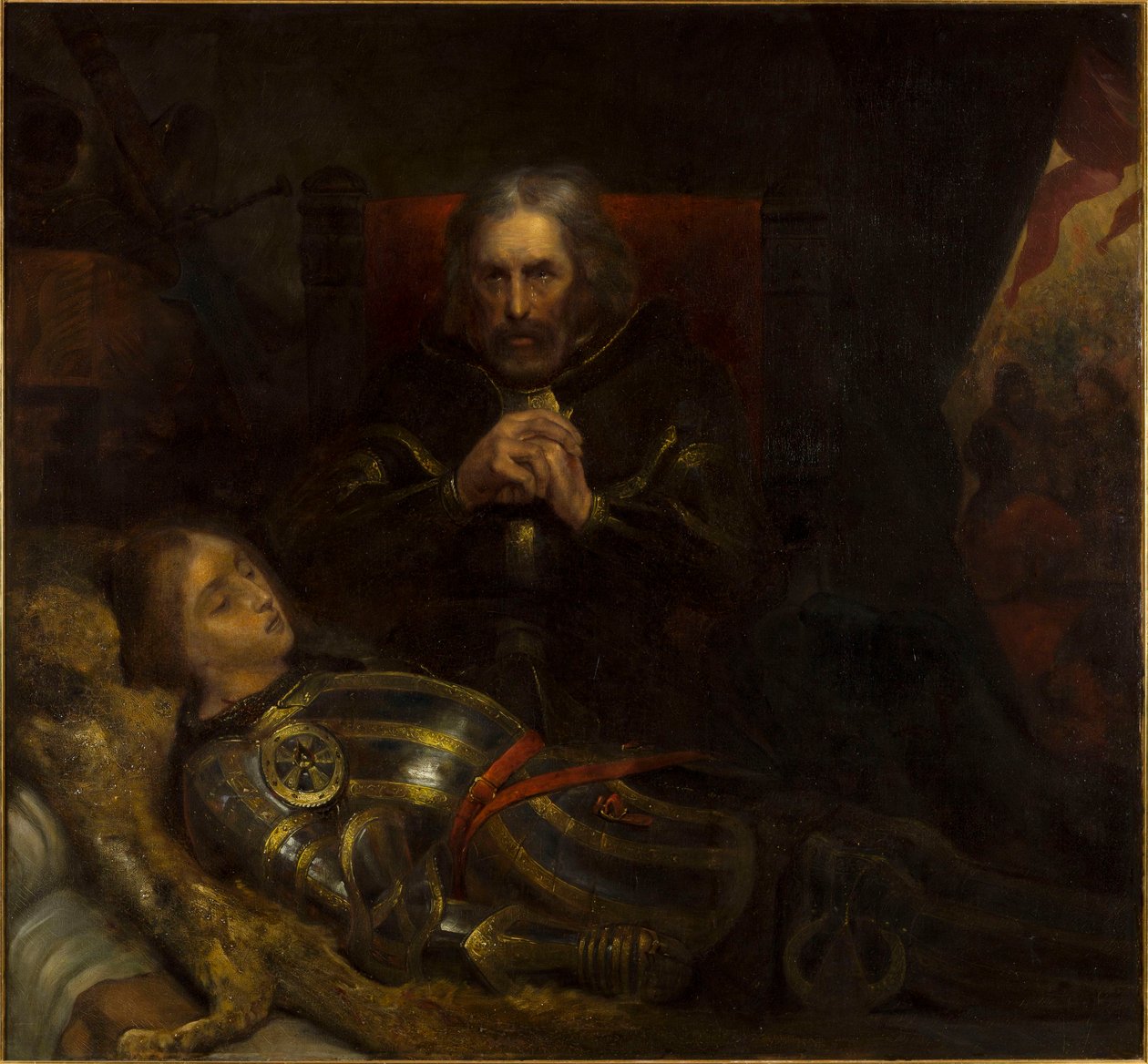 Eberhard, conde de Wurtemberg, lamentando la muerte de su hijo, conocido como «el Llorón» de Ary Scheffer