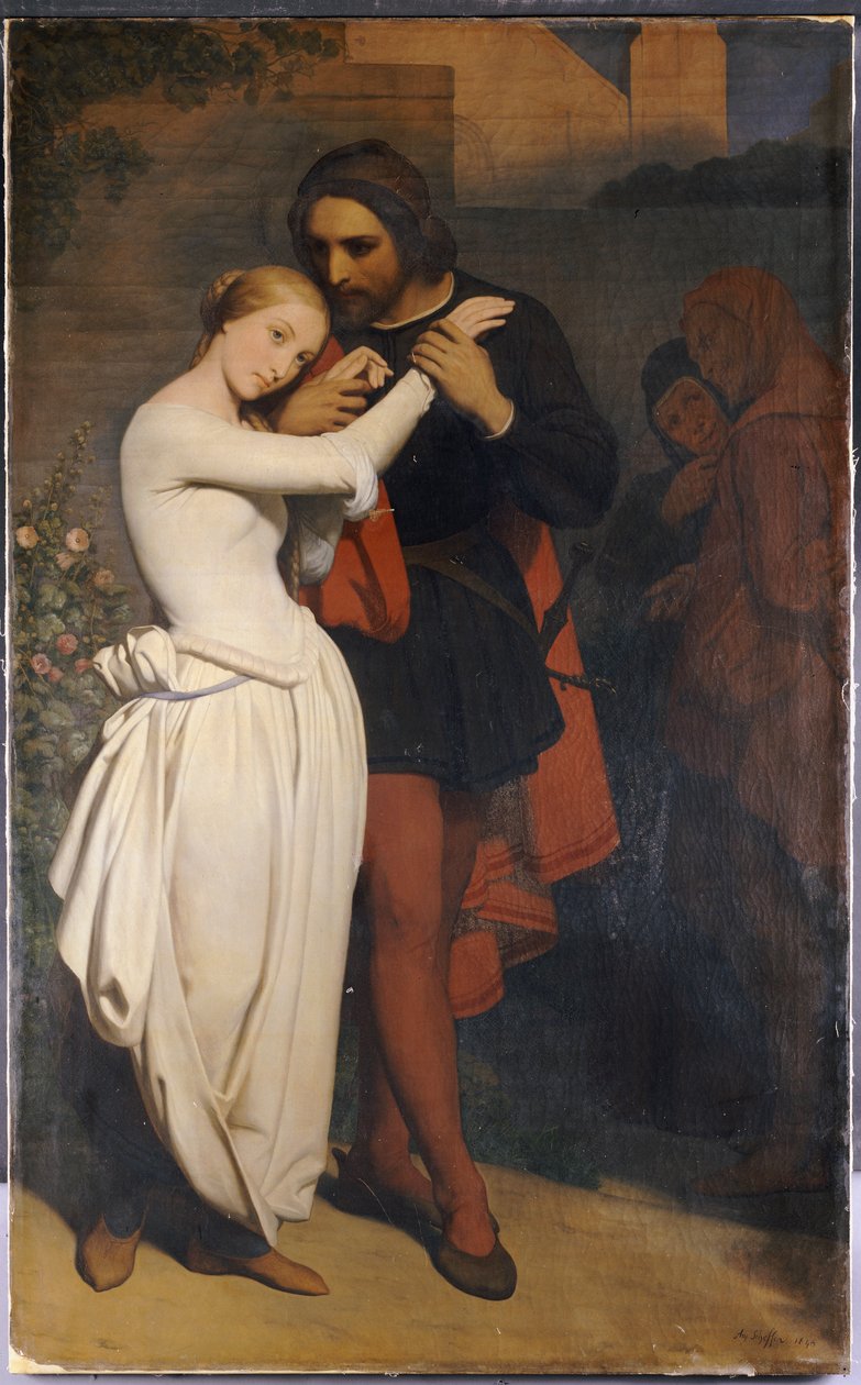 Fausto y Margarita en el jardín, 1846 de Ary Scheffer