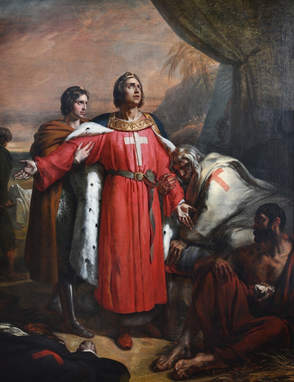 Francés: Saint Louis visiterant les pestiférés de Ary Scheffer