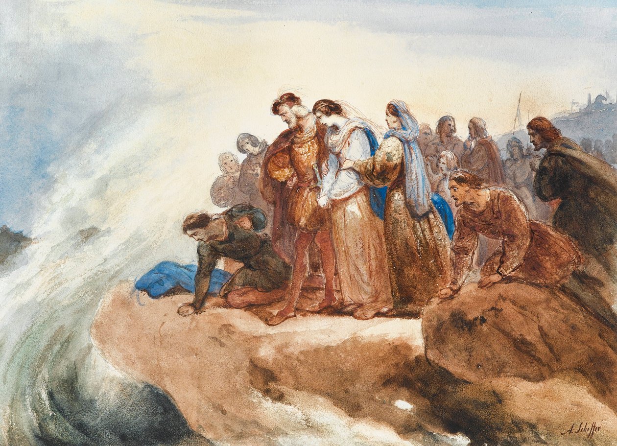 Ilustración para la balada Der Taucher El buzo de Friedrich Schiller de Ary Scheffer