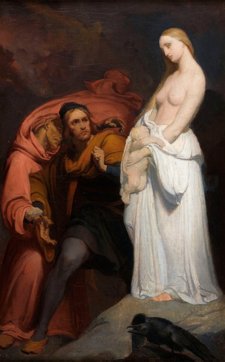 Marguerite sosteniendo a su hijo muerto de Ary Scheffer