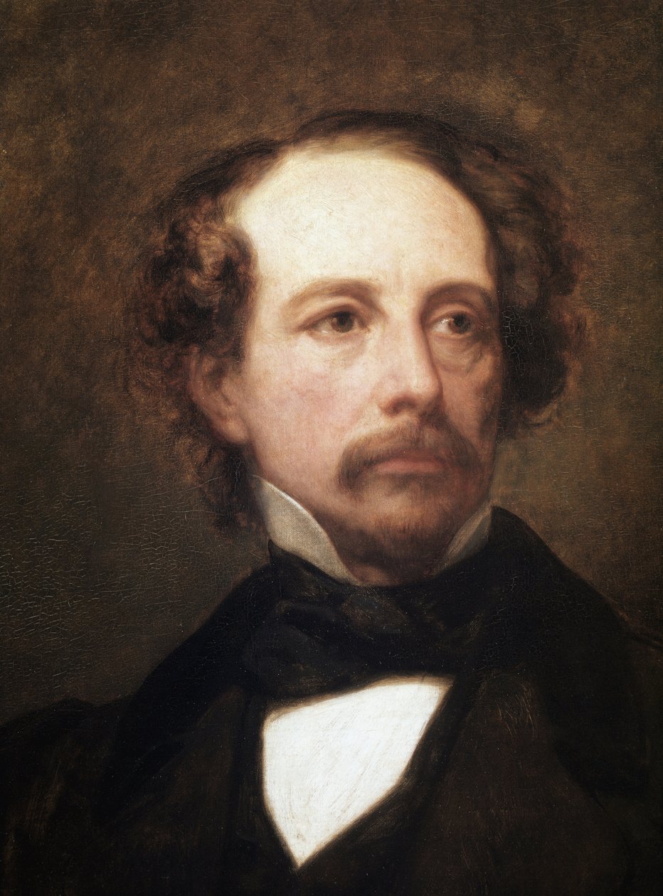 Retrato de Charles Dickens, escritor británico, detalle de Ary Scheffer