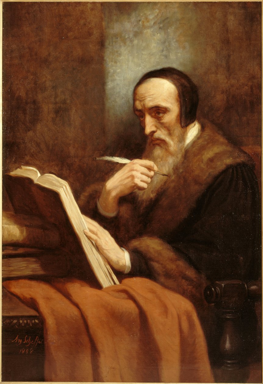Retrato de Juan Calvino 1509-1564, 1858 de Ary Scheffer