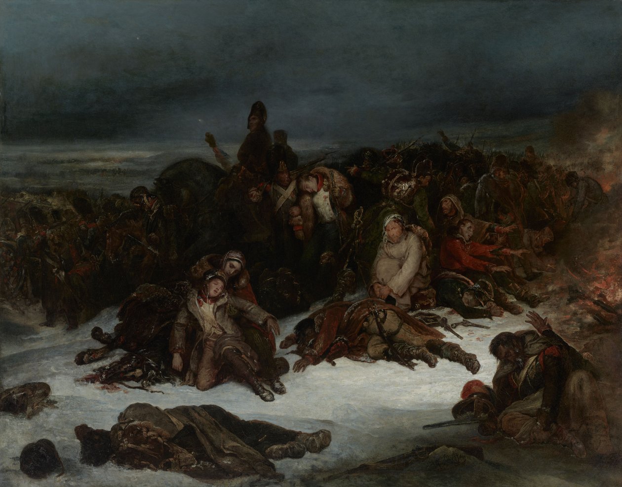 La retirada del ejército de Napoleón de Rusia en 1812 de Ary Scheffer