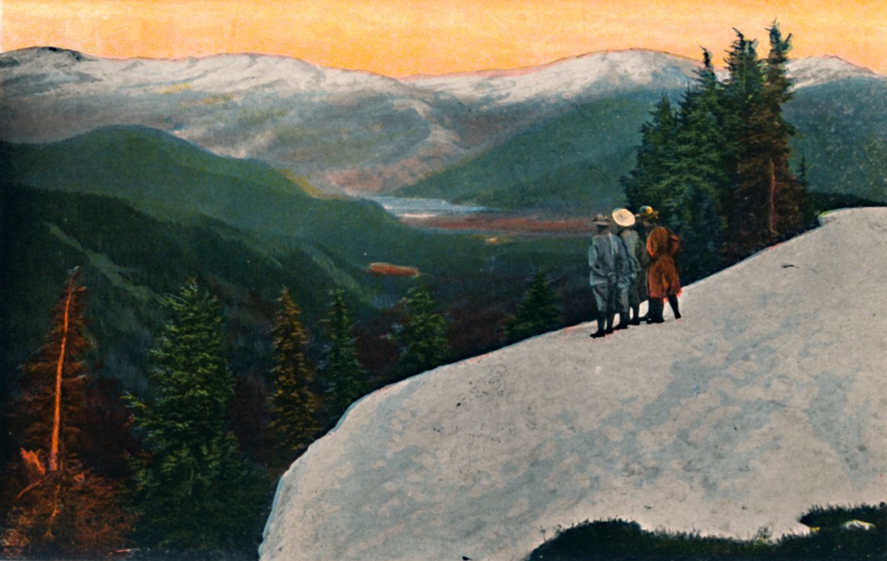 Mirando hacia abajo desde el Monte Rainier de Asahel Curtis