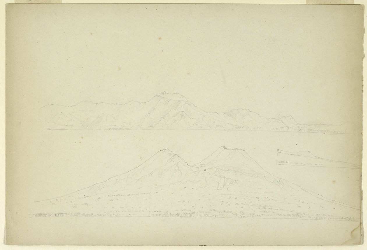 Ischia y Procida desde la Bahía de Nápoles, Italia, 1841 de Asher Brown Durand
