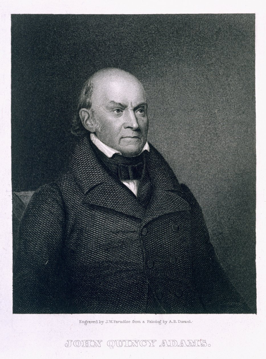 John Quincy Adams, grabado por John Wesley Paradise (1809-62) de Asher Brown Durand