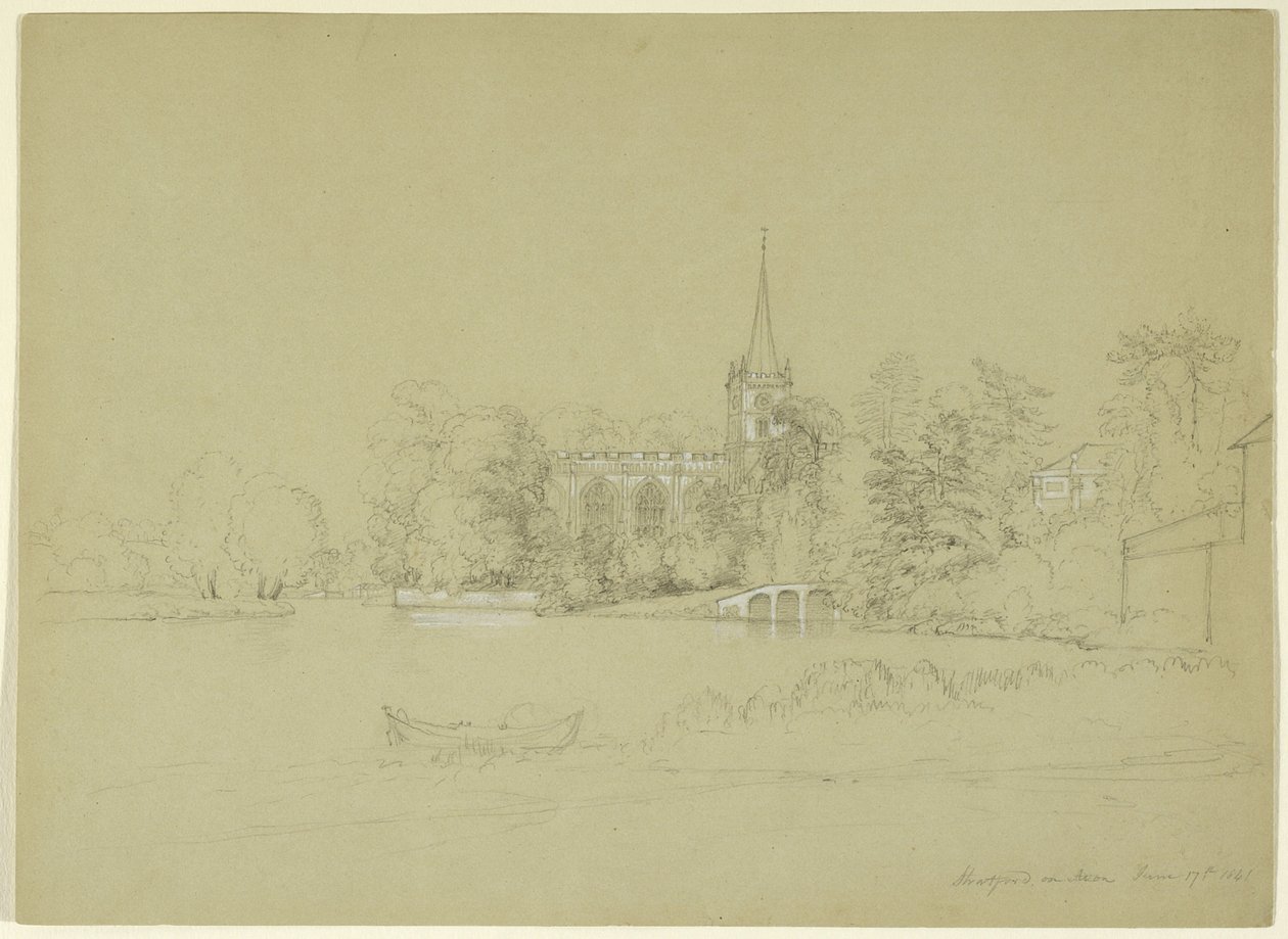 Iglesia Parroquial, Stratford-on-Avon, Inglaterra, 1841 de Asher Brown Durand