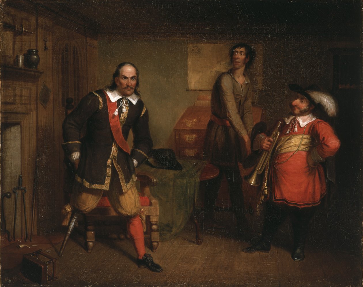 Peter Stuyvesant (1592-1672) y el trompetista, 1835 de Asher Brown Durand