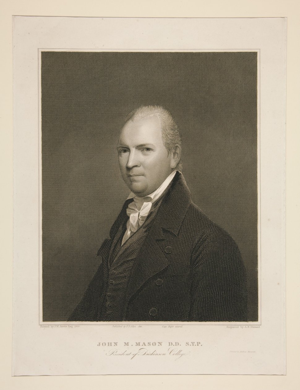 John M. Mason, D.D., S.T.P., rector del Dickinson College de Asher Brown Durand