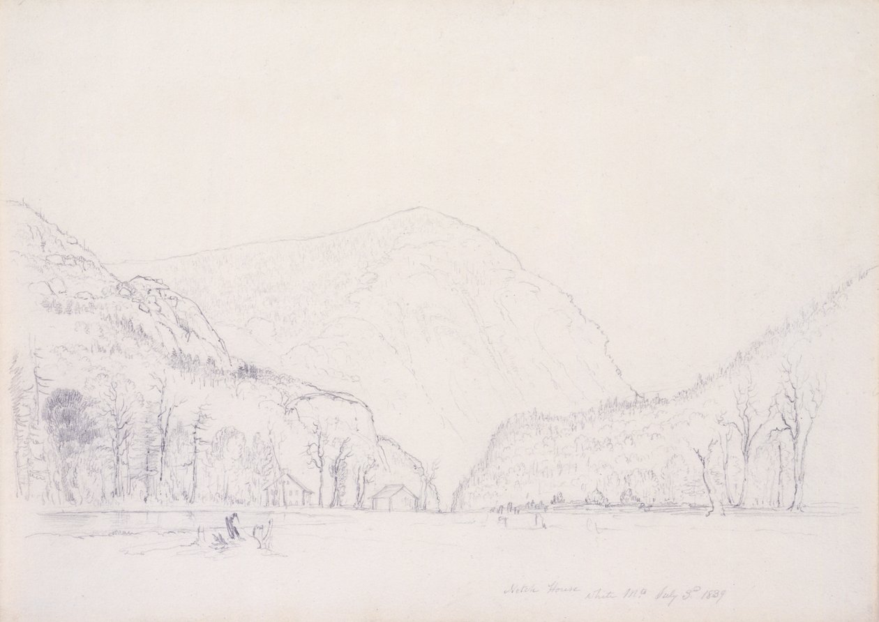 Casa Notch, Montañas Blancas, New Hampshire, 1839 de Asher Brown Durand
