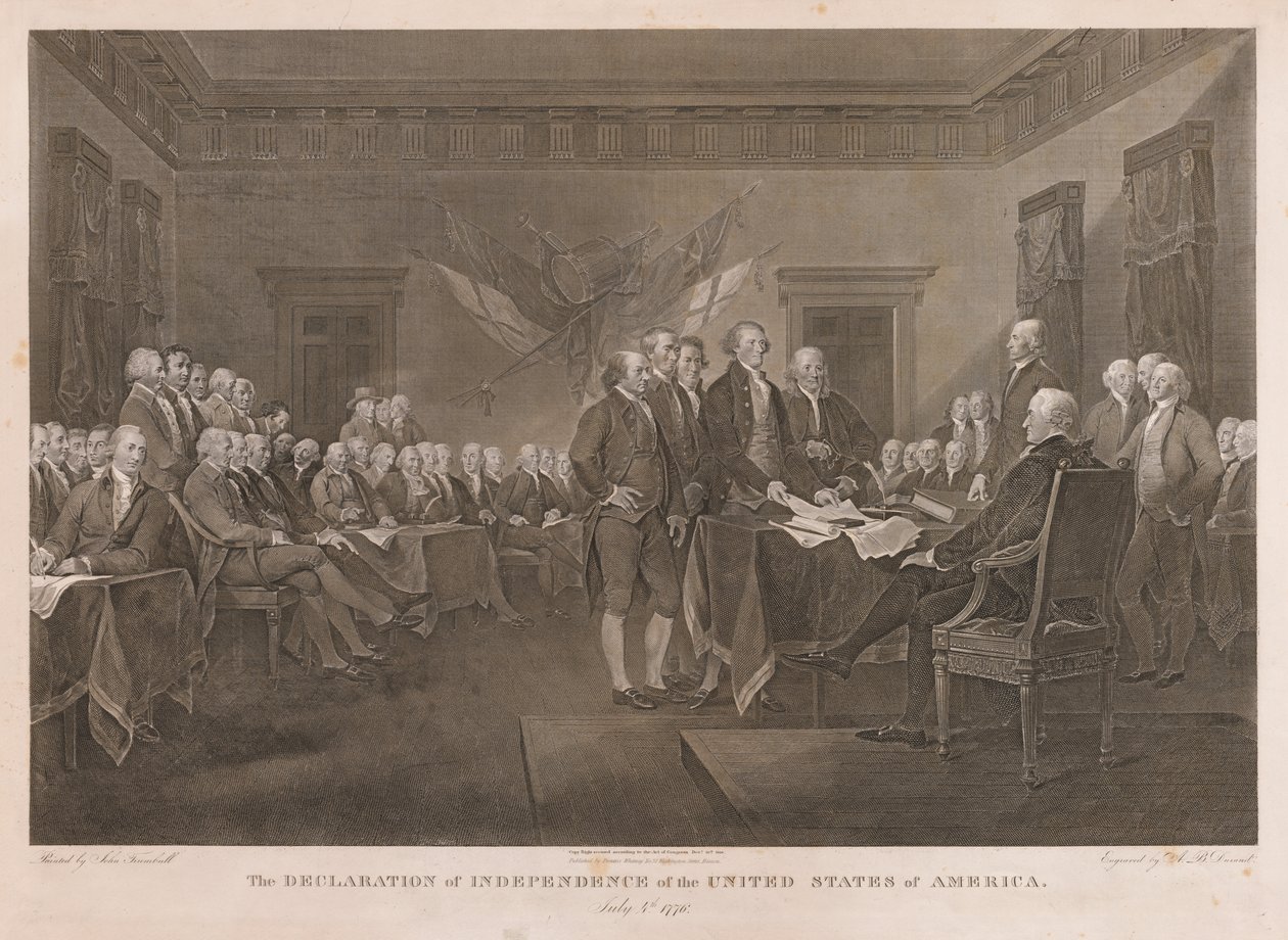 Firma de la Declaración de Independencia de Asher Brown Durand