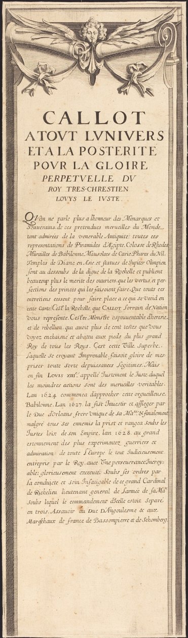 El sitio de La Rochelle [lámina 4 de 16; conjunto comprende 1952.8.97-112] de Assistant of Jacques Callot
