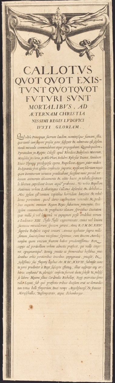 El Asedio de La Rochelle [lámina 8 de 16; conjunto comprende 1952.8.97-112] de Assistant of Jacques Callot