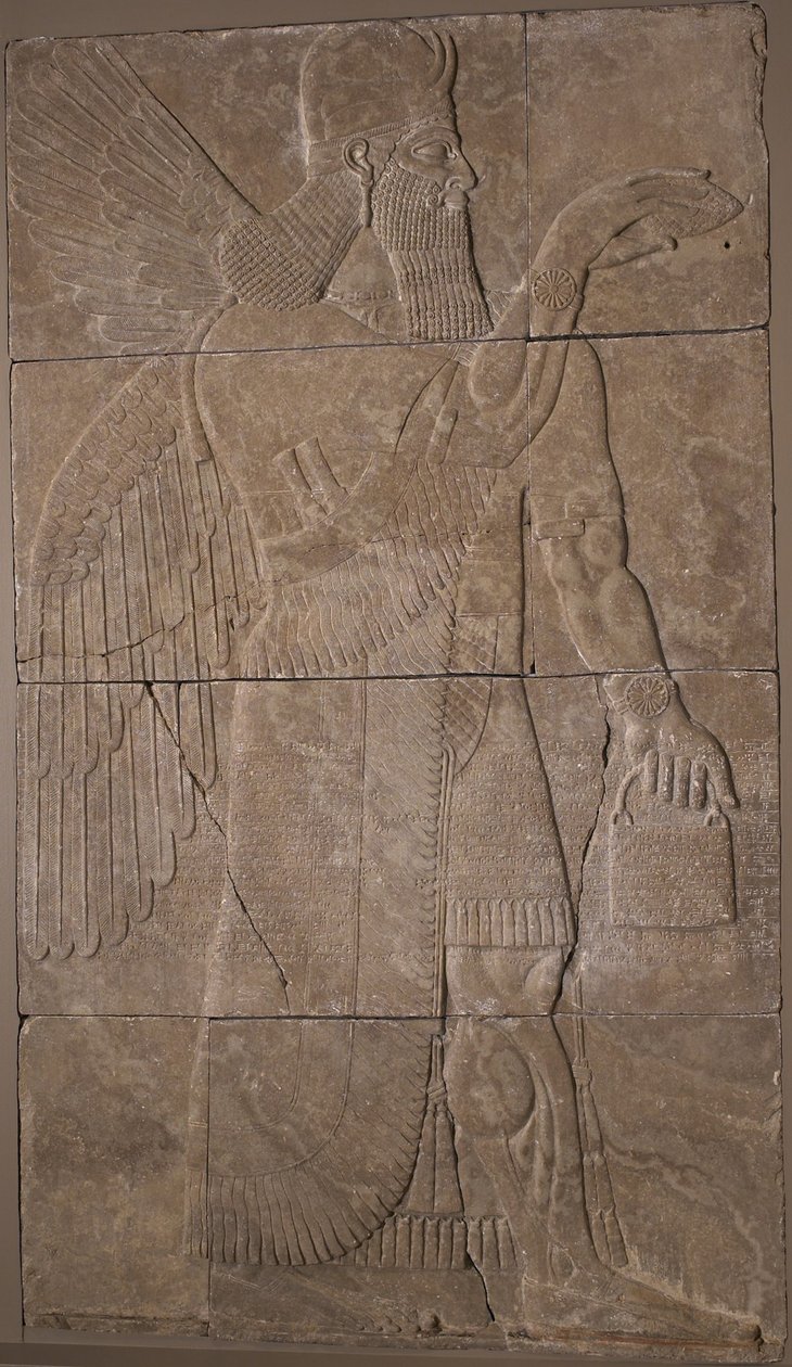 Relieve con Genio Alado, 883-59 a.C. de Assyrian