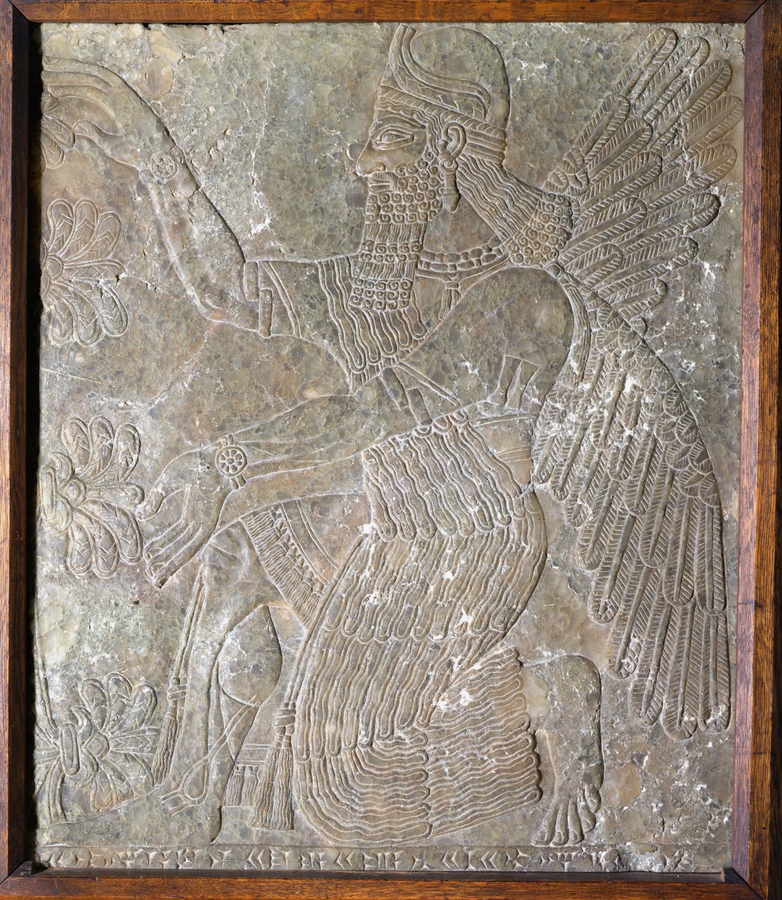 Losa de piedra que representa al Rey Asurbanipal I (668-626 a.C.) de Assyrian