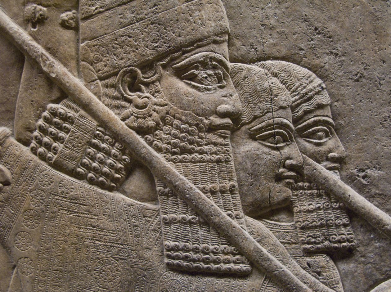 Rey Asurnasirpal II durante una cacería real de leones, siglo VII a.C. de Assyrian