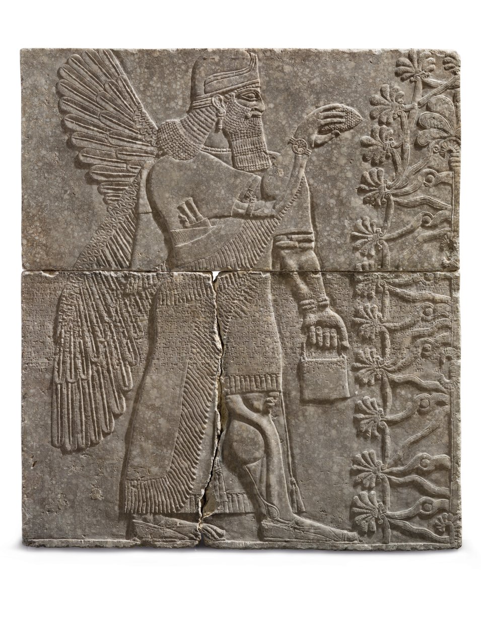 Relieve de un genio alado, reinado de Ashurnasirpal, c.883-859 a.C. de Assyrian