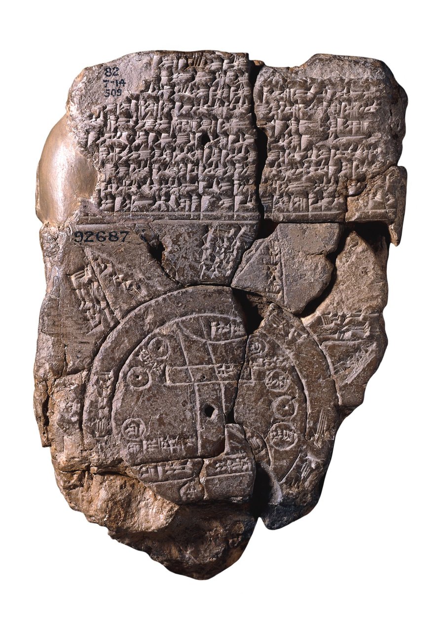 El Mapa Babilónico del Mundo, c. 510-c. 500 a.C. de Assyrian