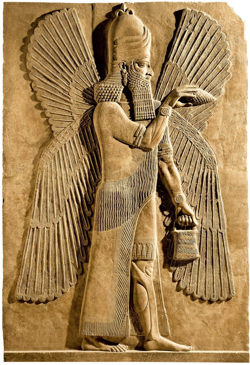 Genio alado (detalle) de Assyrian