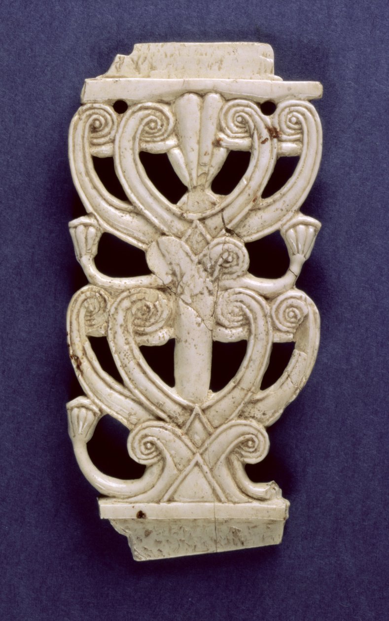 Fragmento de palmeta de Fort Shalmaneser, Nimrud, siglo VIII a.C. de Assyrian School