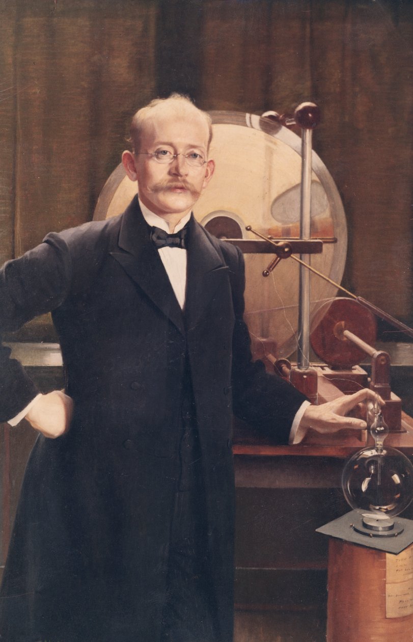 Retrato de Kristian Birkeland, científico e industrial noruego de Asta Nørregaard