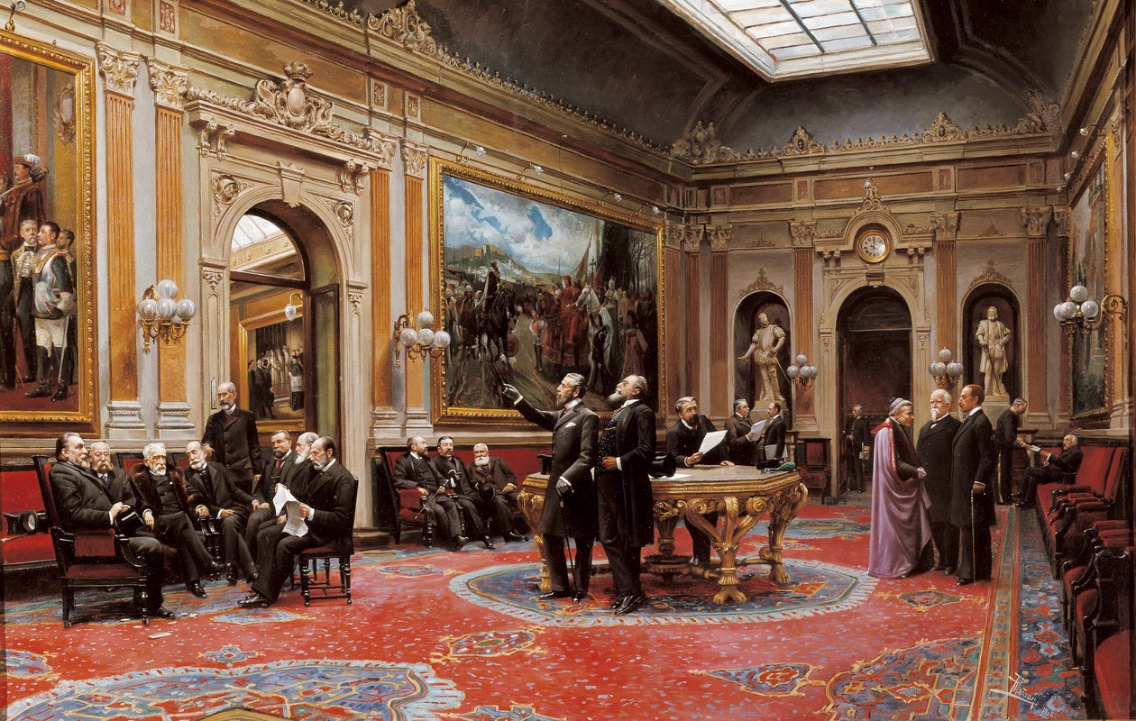 Sala de Conferencias del Senado en marzo de 1904 de Asterio Mañanós Martínez