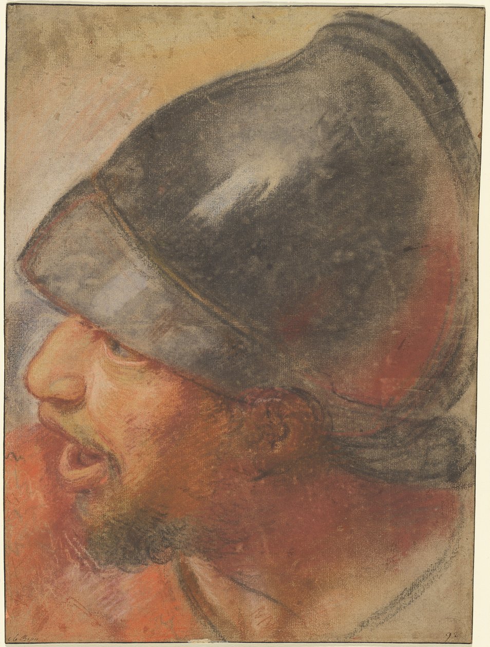 Cabeza de un Soldado Macedonio de Atelier Assistant of Charles Le Brun
