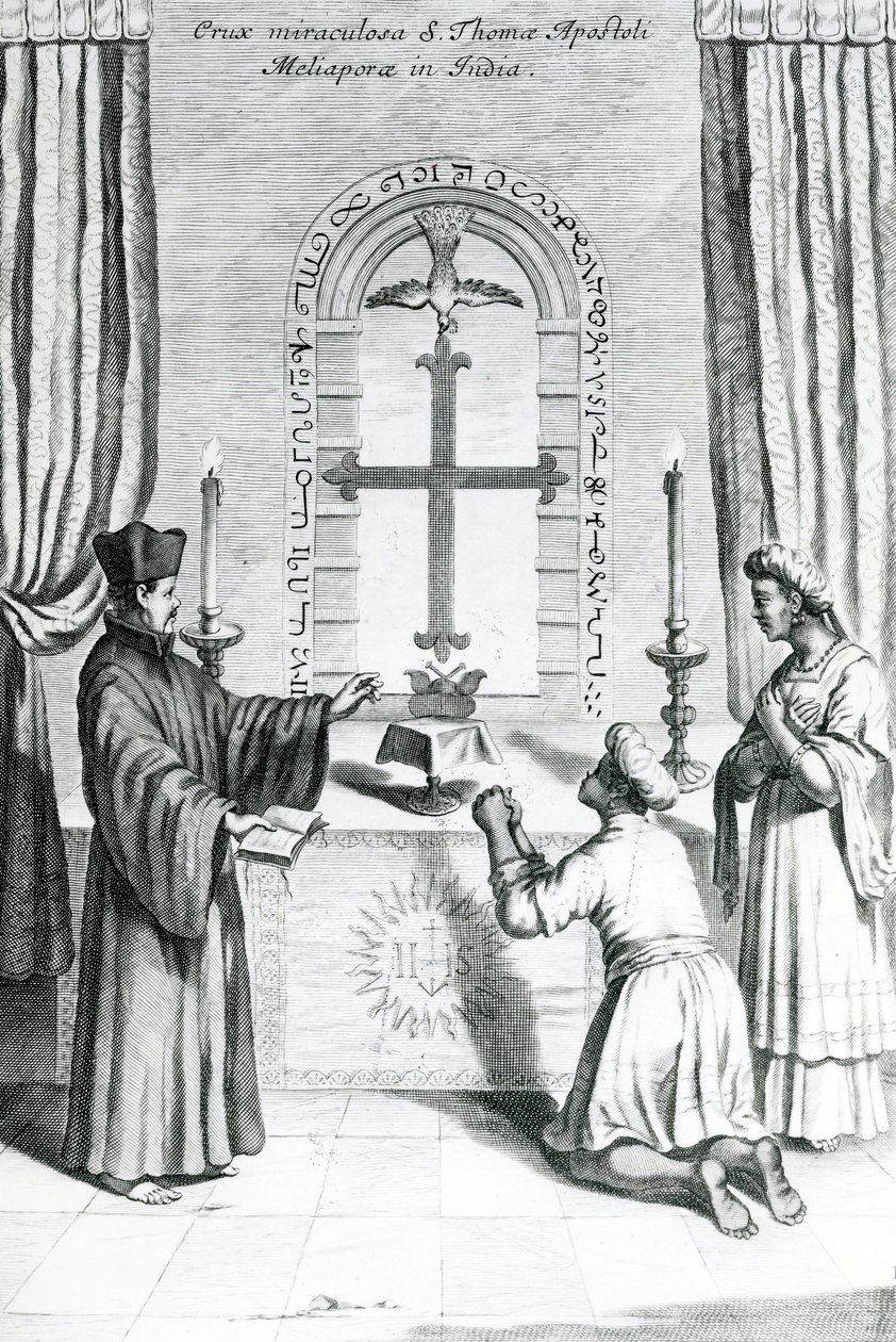 El Santuario de San Tomás en Meliapore, 1667 de Athanasius Kircher