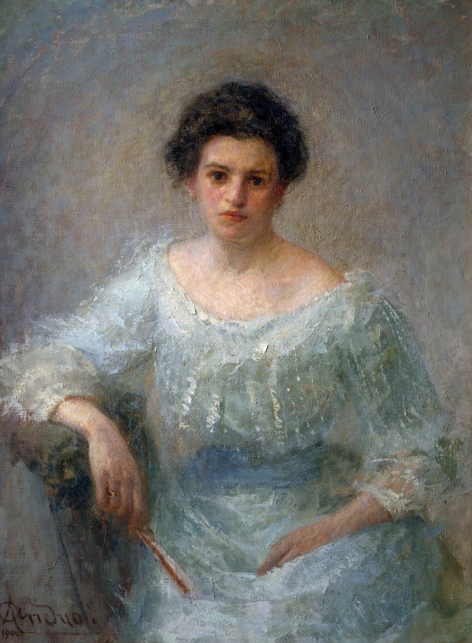 Retrato de la condesa Paolina Faglia, después de 1902 (óleo sobre lienzo) de Attilio Andreoli