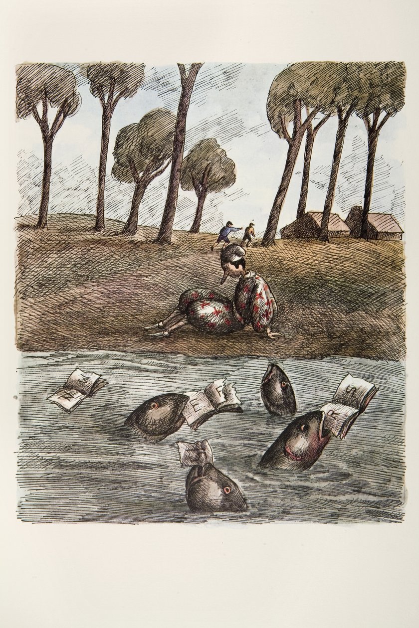 Ilustración de "Pinocho" de Carlo Collodi de Attilio Mussino