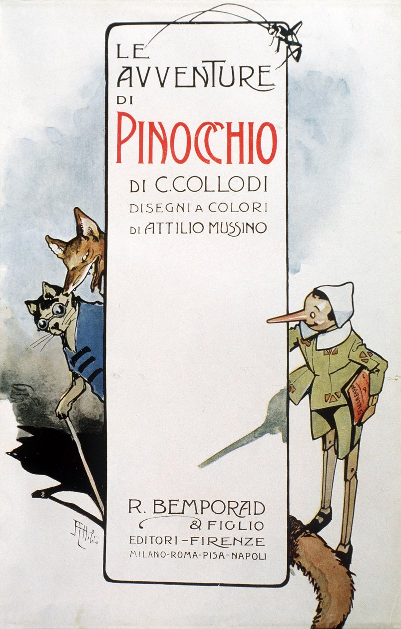 Las aventuras de Pinocho (Frontispicio) de Attilio Mussino