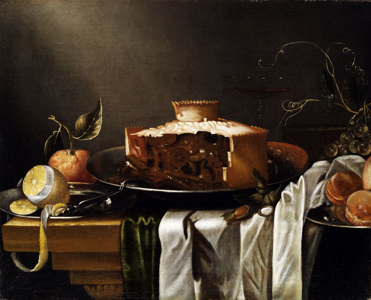 Naturaleza muerta con paté de Abraham van Calraet