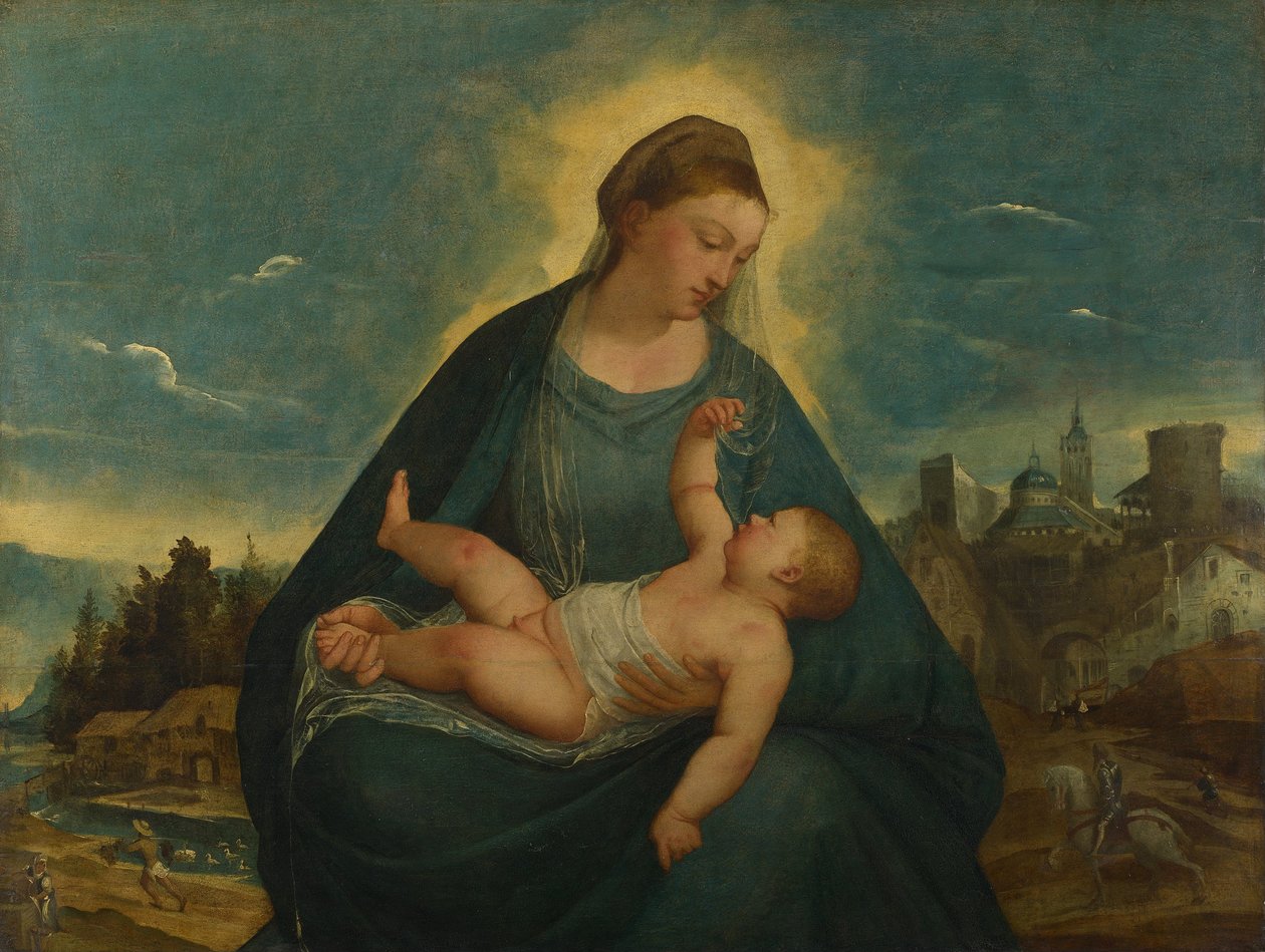 La Madonna y el Niño de Attributed to Bernardino da Asola