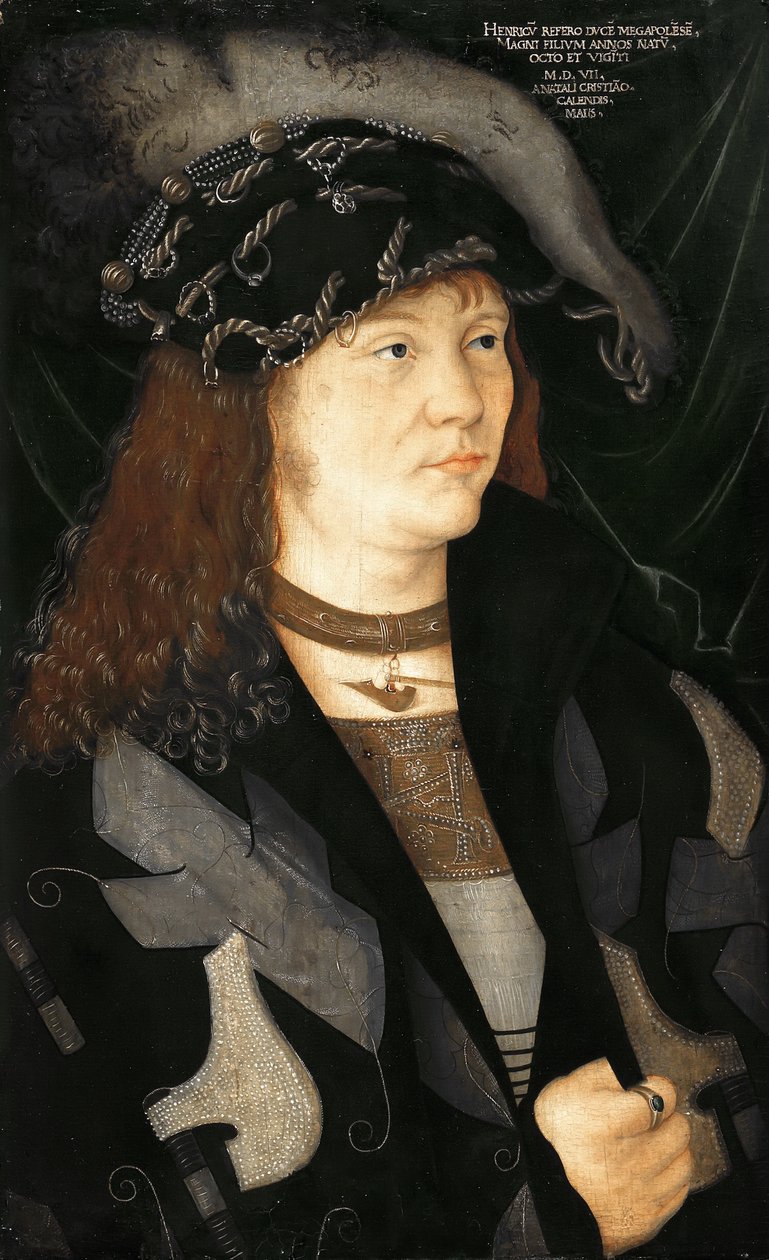 Alemán: Heinrich V Retrato de Enrique V. de Mecklemburgo de attributed to Jacopo de