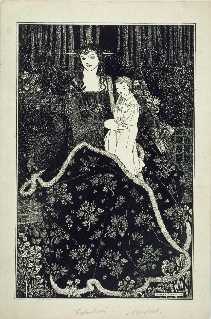 Una Gran Tarjeta de Navidad, 1895 de Aubrey Beardsley
