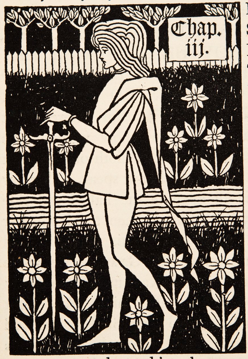 Una página. Título del capítulo de Aubrey Beardsley