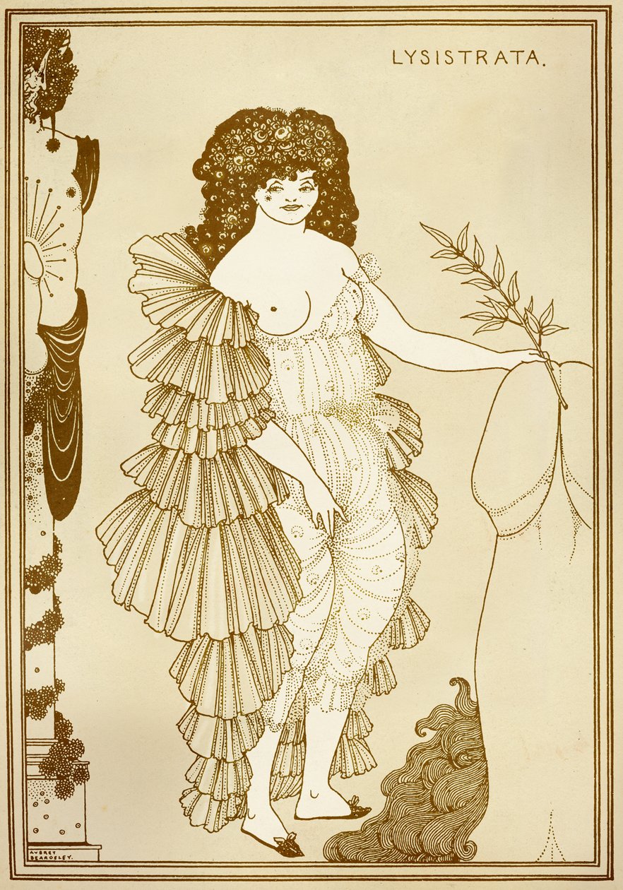 Aubrey BEARDSLEY (1872-1898) ilustración para “Lysistrata” (411 at de Aubrey Beardsley